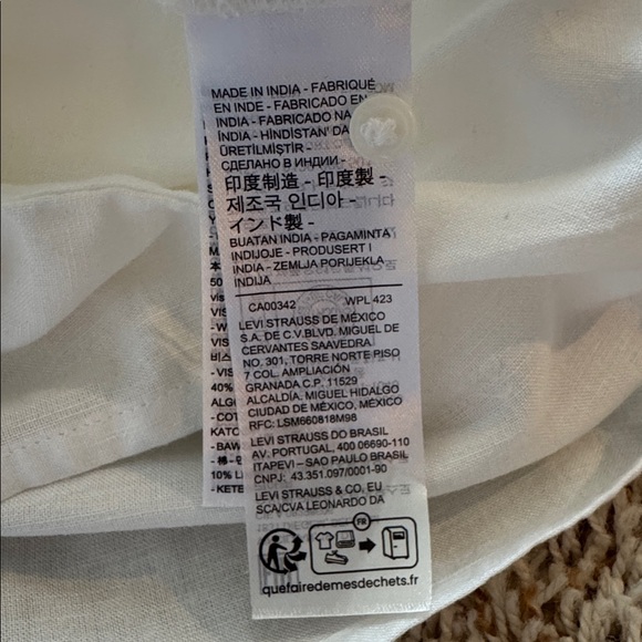 Linen Blend Blouse - White Levi's® US - Picture 9 of 10